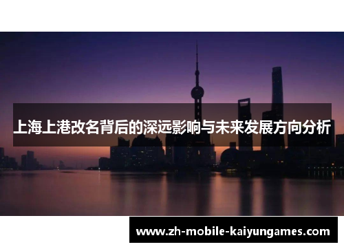 上海上港改名背后的深远影响与未来发展方向分析